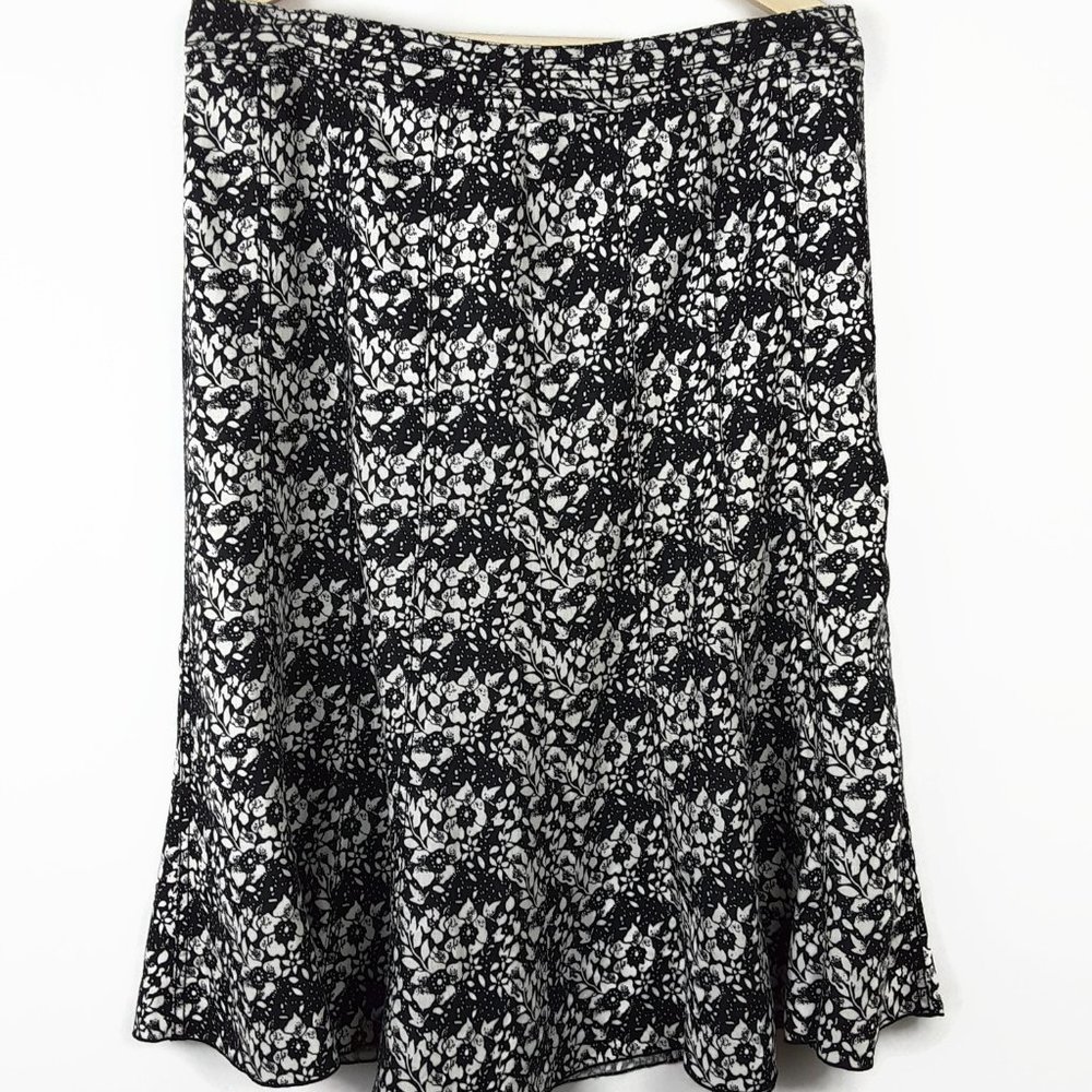 Liz Claiborne Linen Skirt 12 A Line Flare